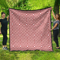 Red White Filipino Binakol Motifs Quilt Mabuhay Philippines Festival Kusikus Pattern LT14 - Polynesian Pride
