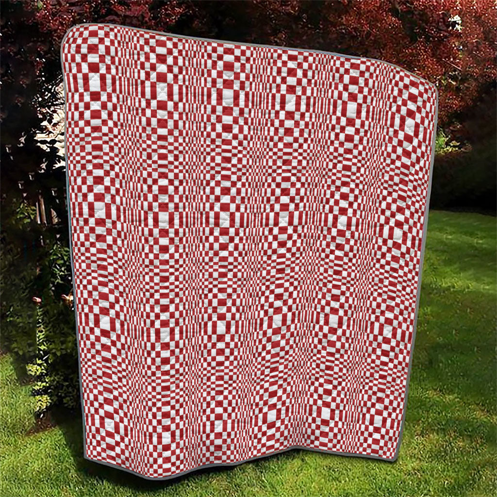 Red White Filipino Binakol Motifs Quilt Mabuhay Philippines Festival Kusikus Pattern LT14 - Polynesian Pride