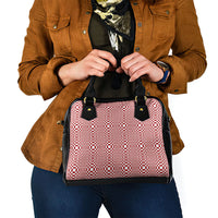 Red White Filipino Binakol Motifs Shoulder Handbag Mabuhay Philippines Festival Kusikus Pattern LT14 - Polynesian Pride