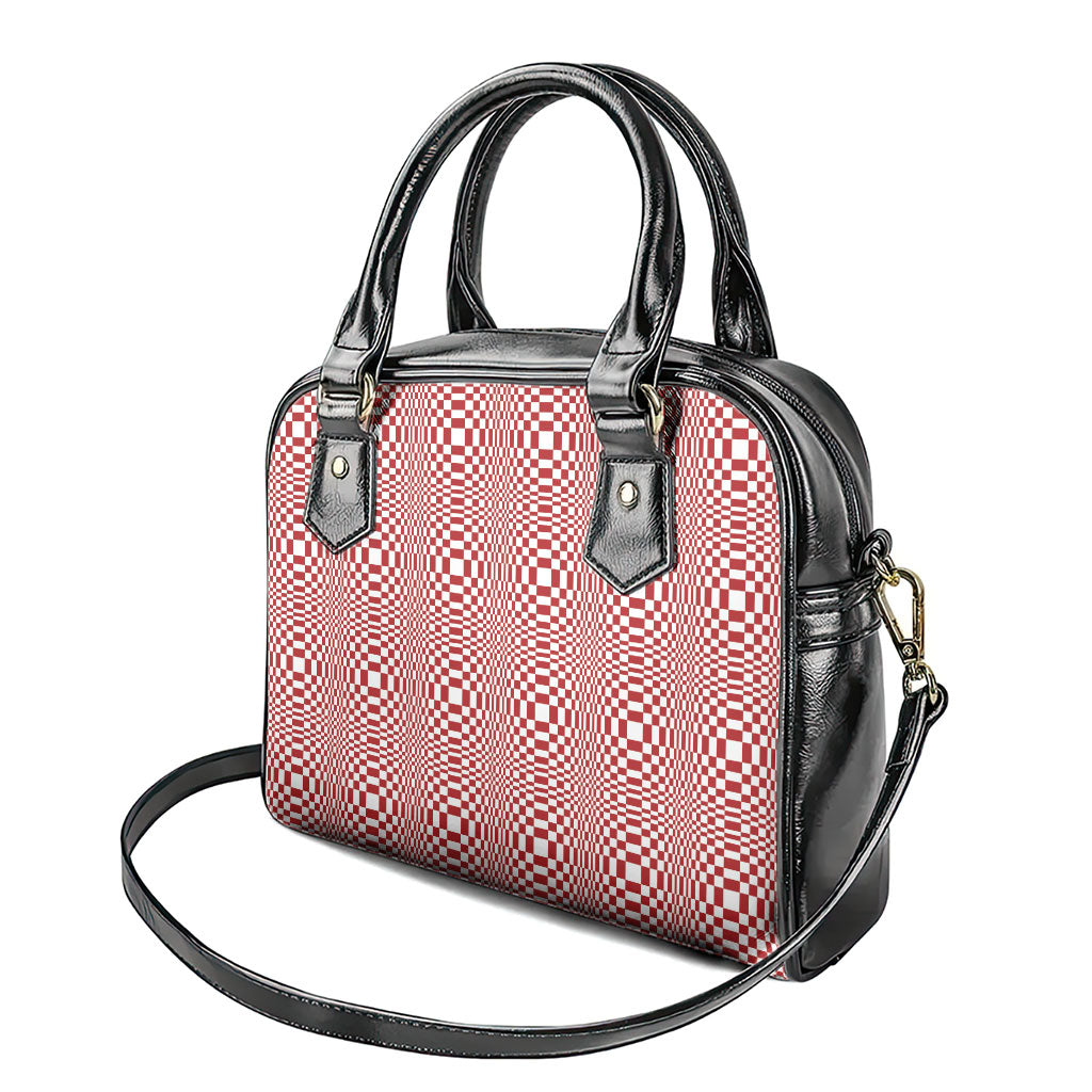 Red White Filipino Binakol Motifs Shoulder Handbag Mabuhay Philippines Festival Kusikus Pattern LT14 - Polynesian Pride