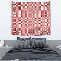 Red White Filipino Binakol Motifs Tapestry Mabuhay Philippines Festival Kusikus Pattern LT14 - Polynesian Pride