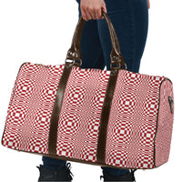 Red White Filipino Binakol Motifs Travel Bag Mabuhay Philippines Festival Kusikus Pattern LT14 - Polynesian Pride
