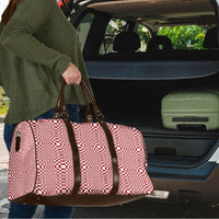 Red White Filipino Binakol Motifs Travel Bag Mabuhay Philippines Festival Kusikus Pattern LT14 - Polynesian Pride