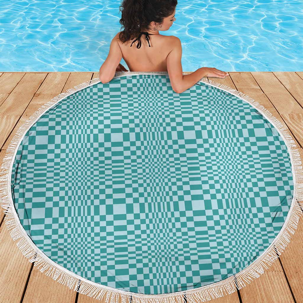 Cyan Filipino Binakol Motifs Beach Blanket Mabuhay Philippines Festival Kusikus Pattern LT14 - Polynesian Pride
