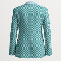 Cyan Filipino Binakol Motifs Blazer Mabuhay Philippines Festival Kusikus Pattern LT14 - Polynesian Pride