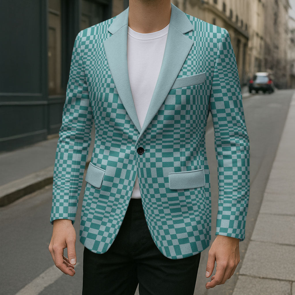 Cyan Filipino Binakol Motifs Blazer Mabuhay Philippines Festival Kusikus Pattern LT14 - Polynesian Pride