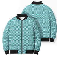 Cyan Filipino Binakol Motifs Bomber Puffer Jacket Mabuhay Philippines Festival Kusikus Pattern LT14 - Polynesian Pride
