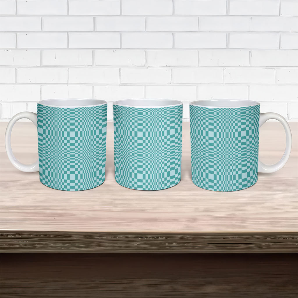 Cyan Filipino Binakol Motifs Ceramic Mug Mabuhay Philippines Festival Kusikus Pattern LT14 - Polynesian Pride