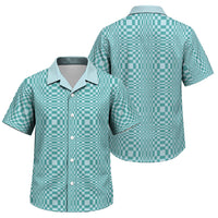 Cyan Filipino Binakol Motifs Family Matching Off Shoulder Maxi Dress and Hawaiian Shirt Mabuhay Philippines Festival Kusikus Pattern LT14 Son's Shirt Cyan - Polynesian Pride