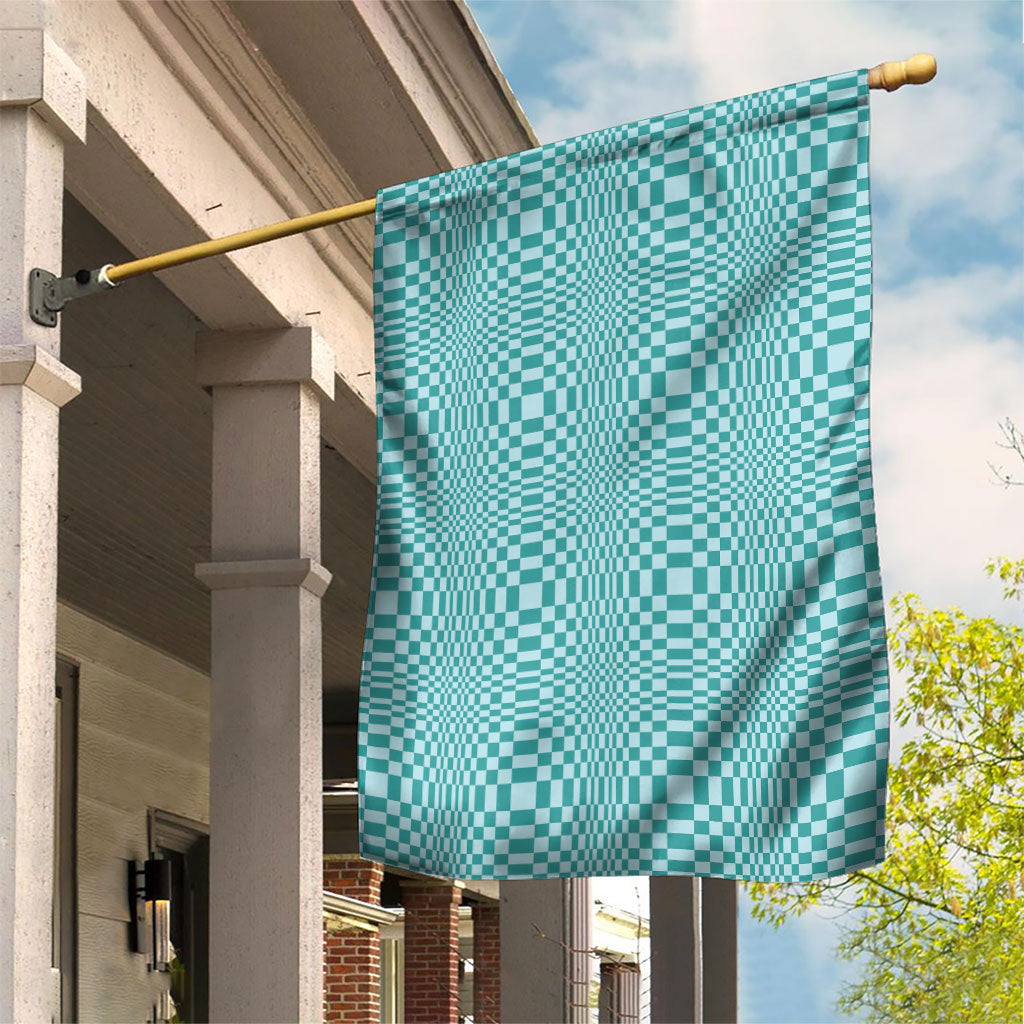 Cyan Filipino Binakol Motifs Garden Flag Mabuhay Philippines Festival Kusikus Pattern