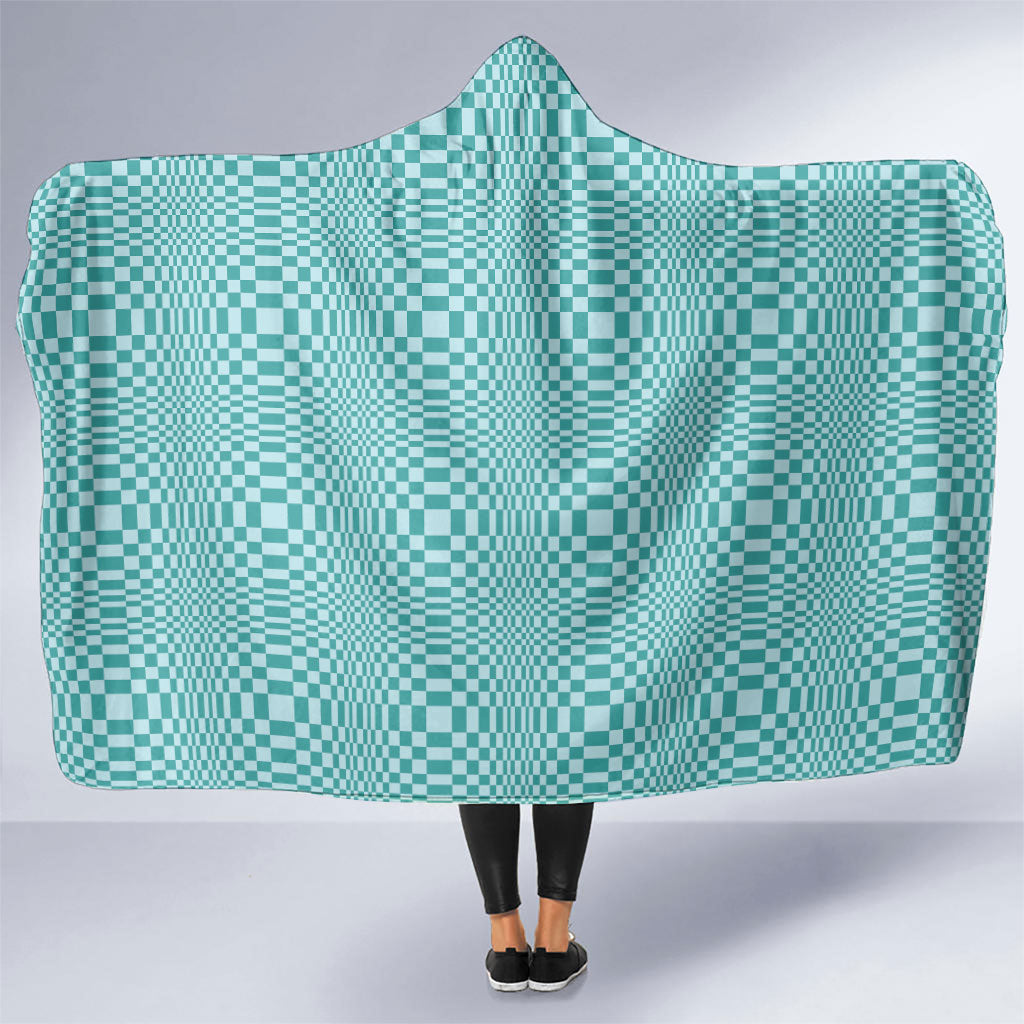 Cyan Filipino Binakol Motifs Hooded Blanket Mabuhay Philippines Festival Kusikus Pattern