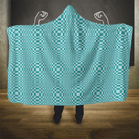 Cyan Filipino Binakol Motifs Hooded Blanket Mabuhay Philippines Festival Kusikus Pattern LT14 - Polynesian Pride