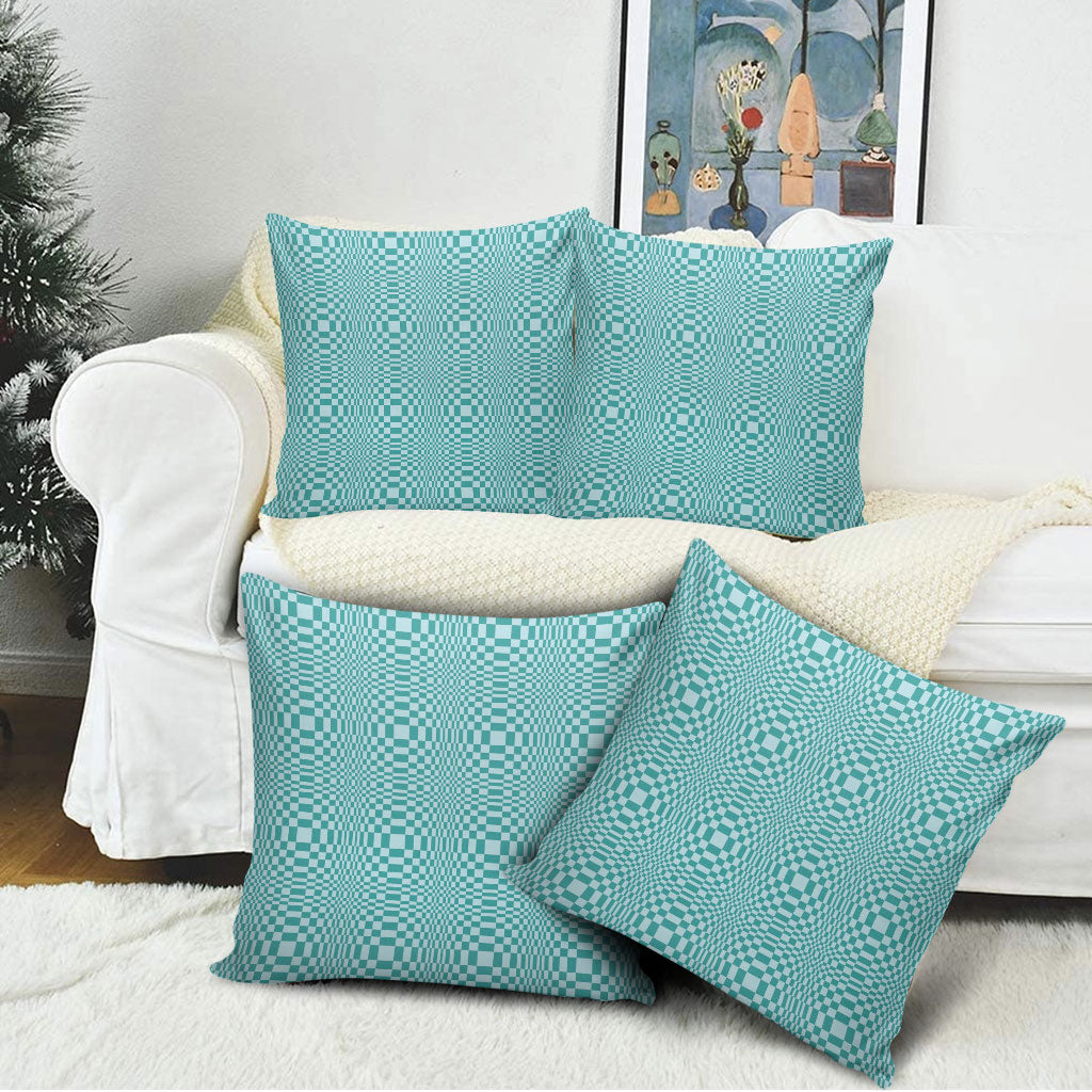 Cyan Filipino Binakol Motifs Pillow Cover Mabuhay Philippines Festival Kusikus Pattern LT14 - Polynesian Pride