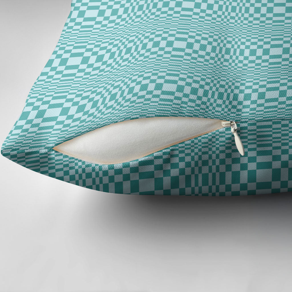 Cyan Filipino Binakol Motifs Pillow Cover Mabuhay Philippines Festival Kusikus Pattern LT14 - Polynesian Pride