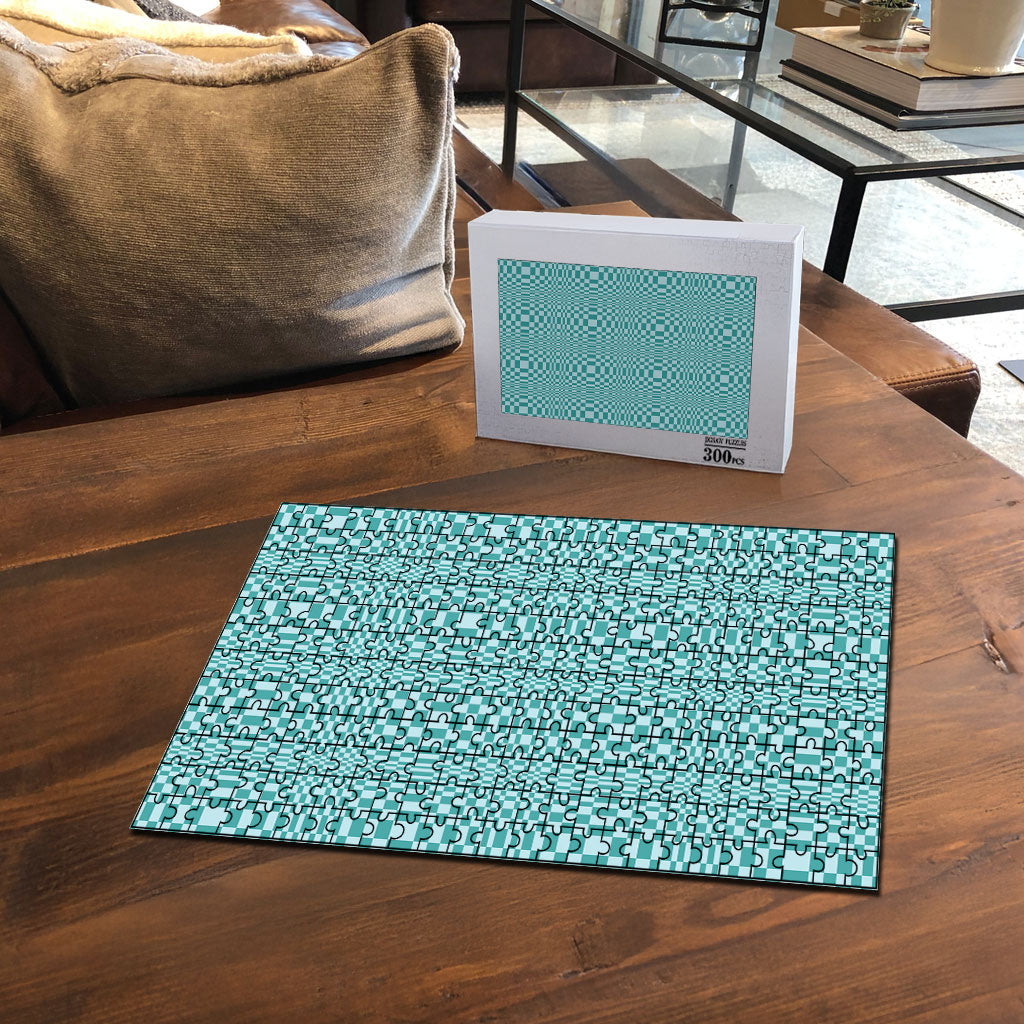Cyan Filipino Binakol Motifs Puzzle Mabuhay Philippines Festival Kusikus Pattern LT14 - Polynesian Pride