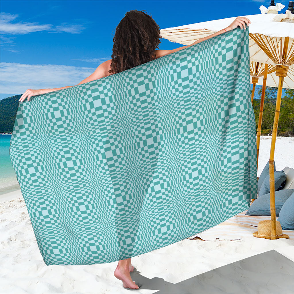 Cyan Filipino Binakol Motifs Sarong Mabuhay Philippines Festival Kusikus Pattern LT14 One Size 44 x 66 inches Cyan - Polynesian Pride
