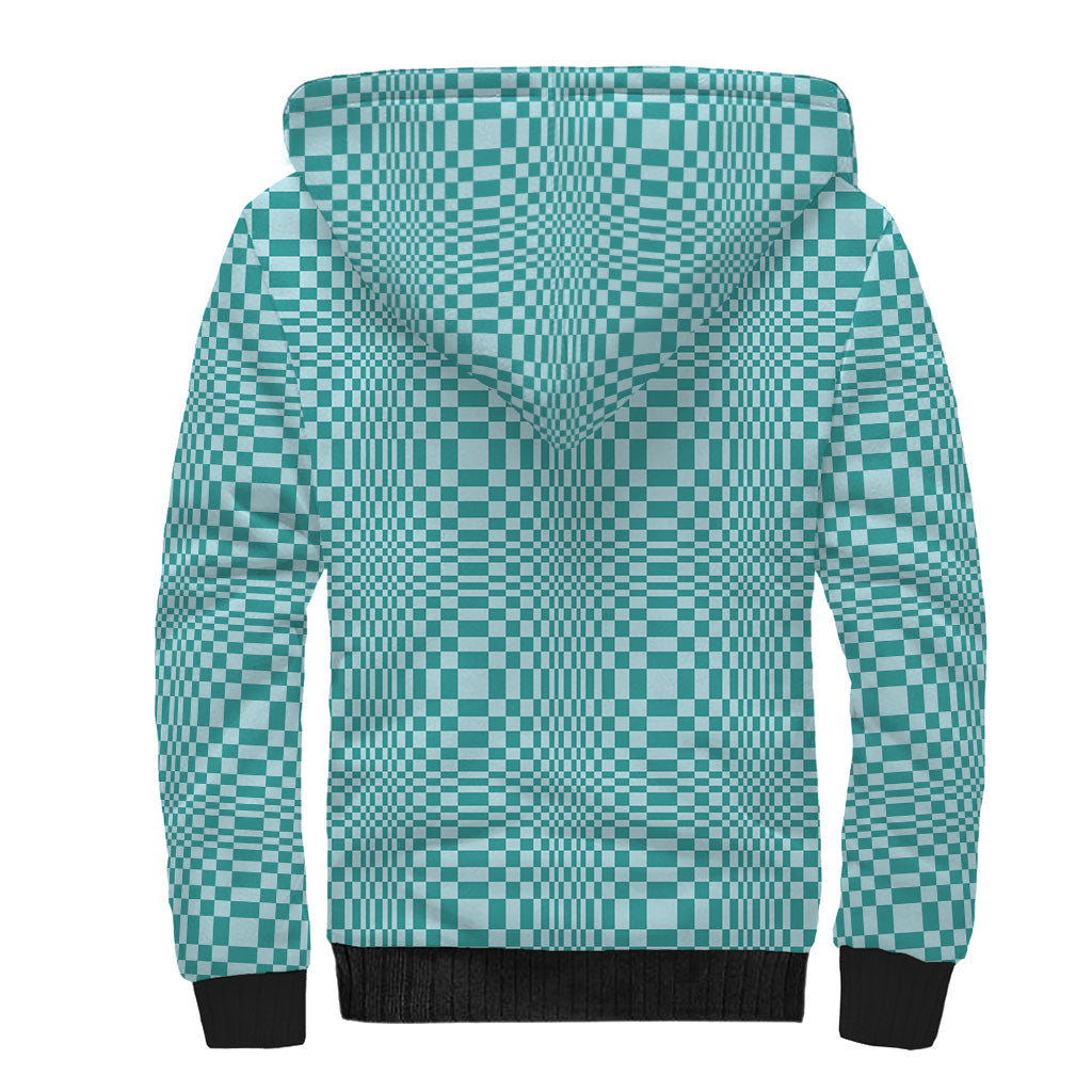 Cyan Filipino Binakol Motifs Sherpa Hoodie Mabuhay Philippines Festival Kusikus Pattern LT14 - Polynesian Pride