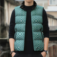 Cyan Filipino Binakol Motifs Sleeveless Puffer Jacket Mabuhay Philippines Festival Kusikus Pattern LT14 - Polynesian Pride