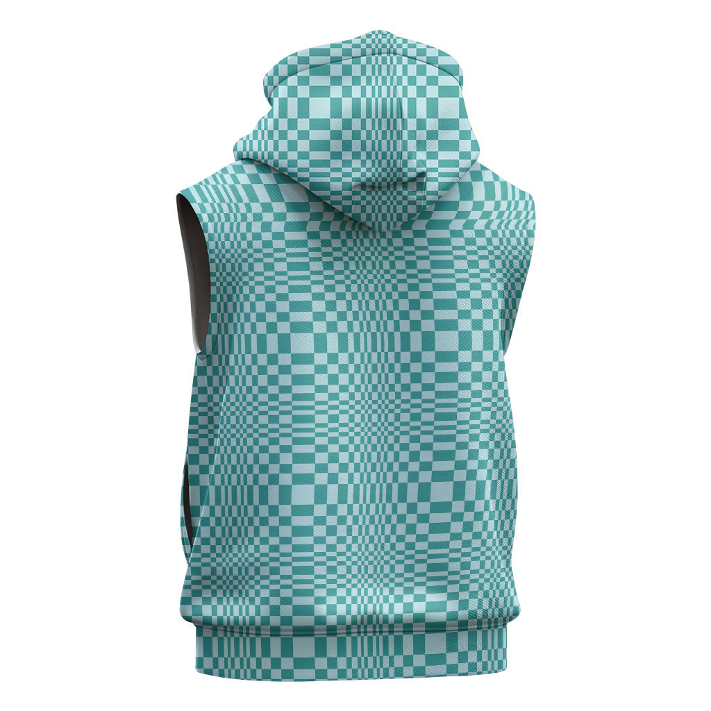 Cyan Filipino Binakol Motifs Sleeveless Zip Hoodie Mabuhay Philippines Festival Kusikus Pattern LT14 - Polynesian Pride