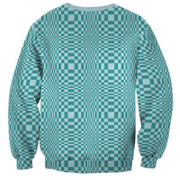 Cyan Filipino Binakol Motifs Sweatshirt Mabuhay Philippines Festival Kusikus Pattern LT14 - Polynesian Pride