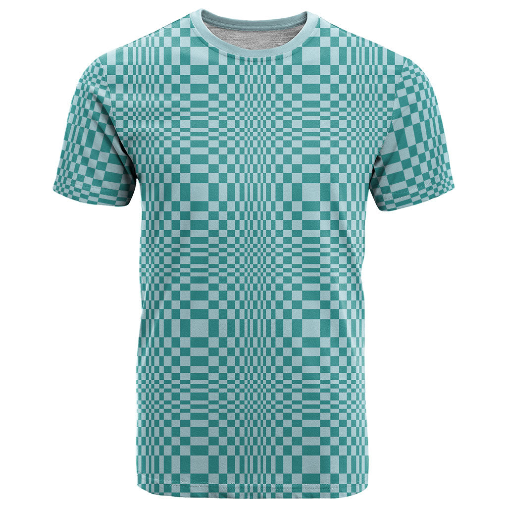 Cyan Filipino Binakol Motifs T Shirt Mabuhay Philippines Festival Kusikus Pattern LT14 Cyan - Polynesian Pride