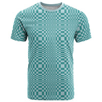 Cyan Filipino Binakol Motifs T Shirt Mabuhay Philippines Festival Kusikus Pattern LT14 Cyan - Polynesian Pride