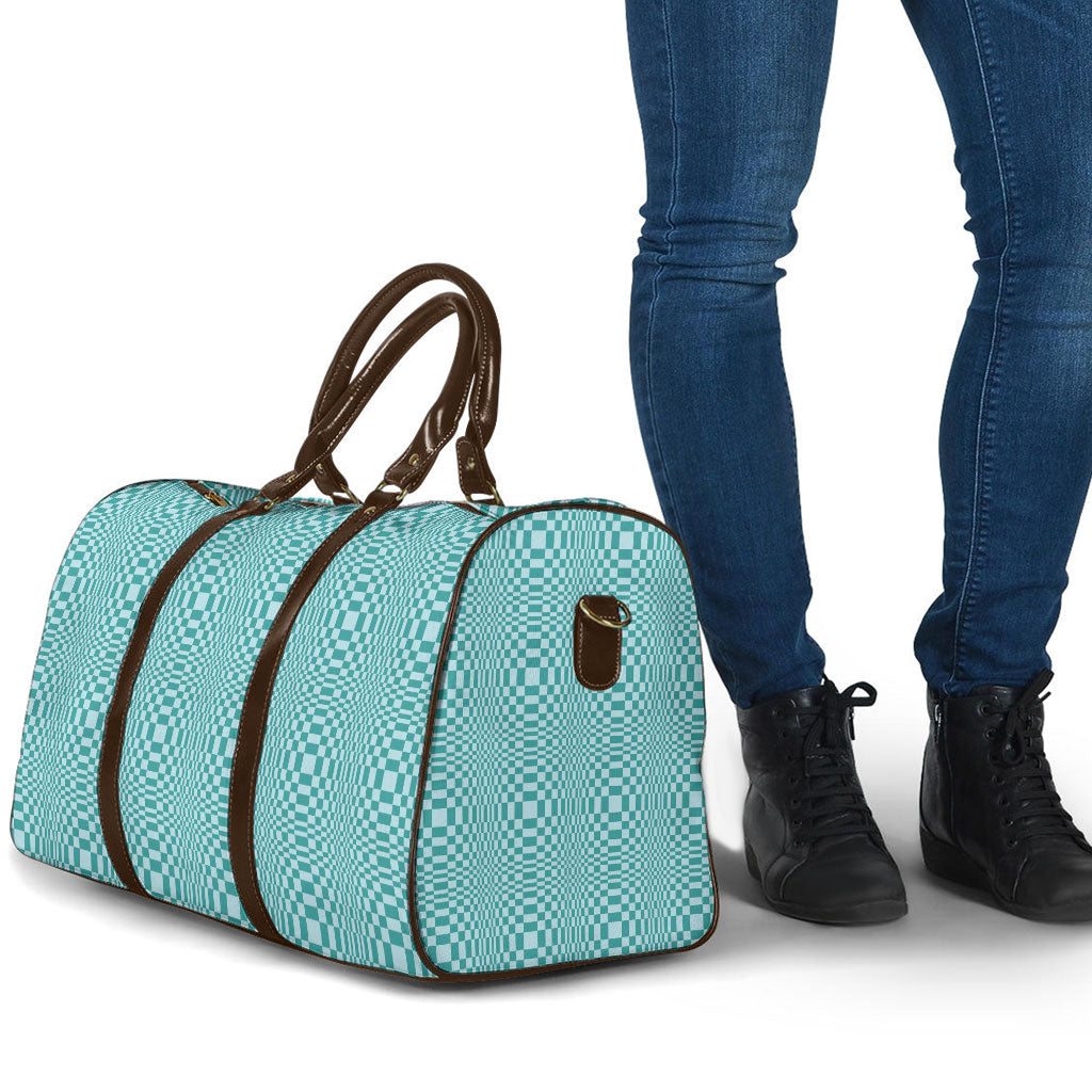 Cyan Filipino Binakol Motifs Travel Bag Mabuhay Philippines Festival Kusikus Pattern LT14 - Polynesian Pride