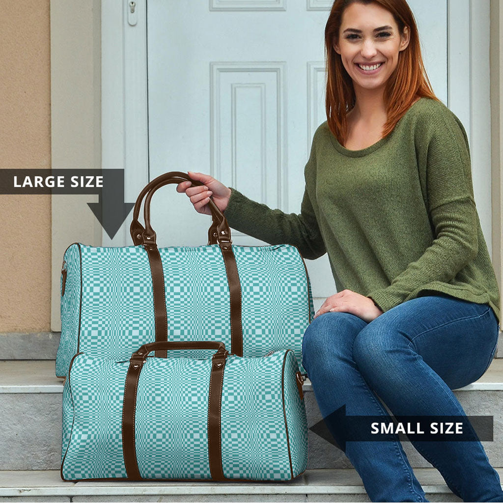 Cyan Filipino Binakol Motifs Travel Bag Mabuhay Philippines Festival Kusikus Pattern LT14 - Polynesian Pride