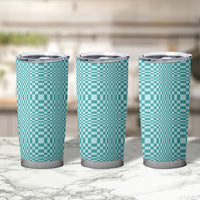 Cyan Filipino Binakol Motifs Tumbler Cup Mabuhay Philippines Festival Kusikus Pattern LT14 - Polynesian Pride