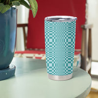 Cyan Filipino Binakol Motifs Tumbler Cup Mabuhay Philippines Festival Kusikus Pattern LT14 - Polynesian Pride