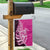 New Zealand Silver Fern Rugby Custom Garden Flag All Black Maori Pattern Pink - Polynesian Pride