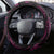 New Zealand Silver Fern Rugby Steering Wheel Cover All Black Maori Pattern Pink - Polynesian Pride