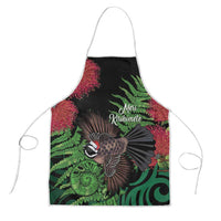 Meri Kirihimete New Zealand Apron Piwakawaka Koru Fern Mix Pohutukawa - Polynesian Pride
