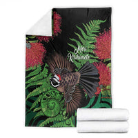 Meri Kirihimete New Zealand Blanket Piwakawaka Koru Fern Mix Pohutukawa - Polynesian Pride
