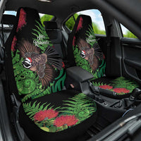 Meri Kirihimete New Zealand Car Seat Cover Piwakawaka Koru Fern Mix Pohutukawa - Polynesian Pride