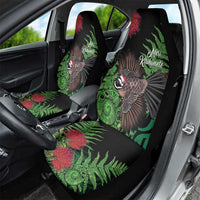 Meri Kirihimete New Zealand Car Seat Cover Piwakawaka Koru Fern Mix Pohutukawa - Polynesian Pride