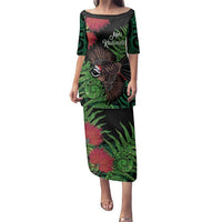 Meri Kirihimete New Zealand Family Matching Puletasi and Hawaiian Shirt Piwakawaka Koru Fern Mix Pohutukawa - Polynesian Pride