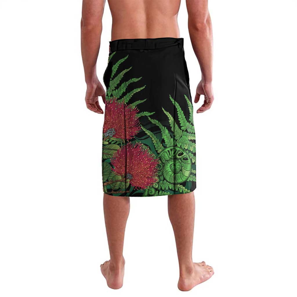 Meri Kirihimete New Zealand Lavalava Piwakawaka Koru Fern Mix Pohutukawa - Polynesian Pride