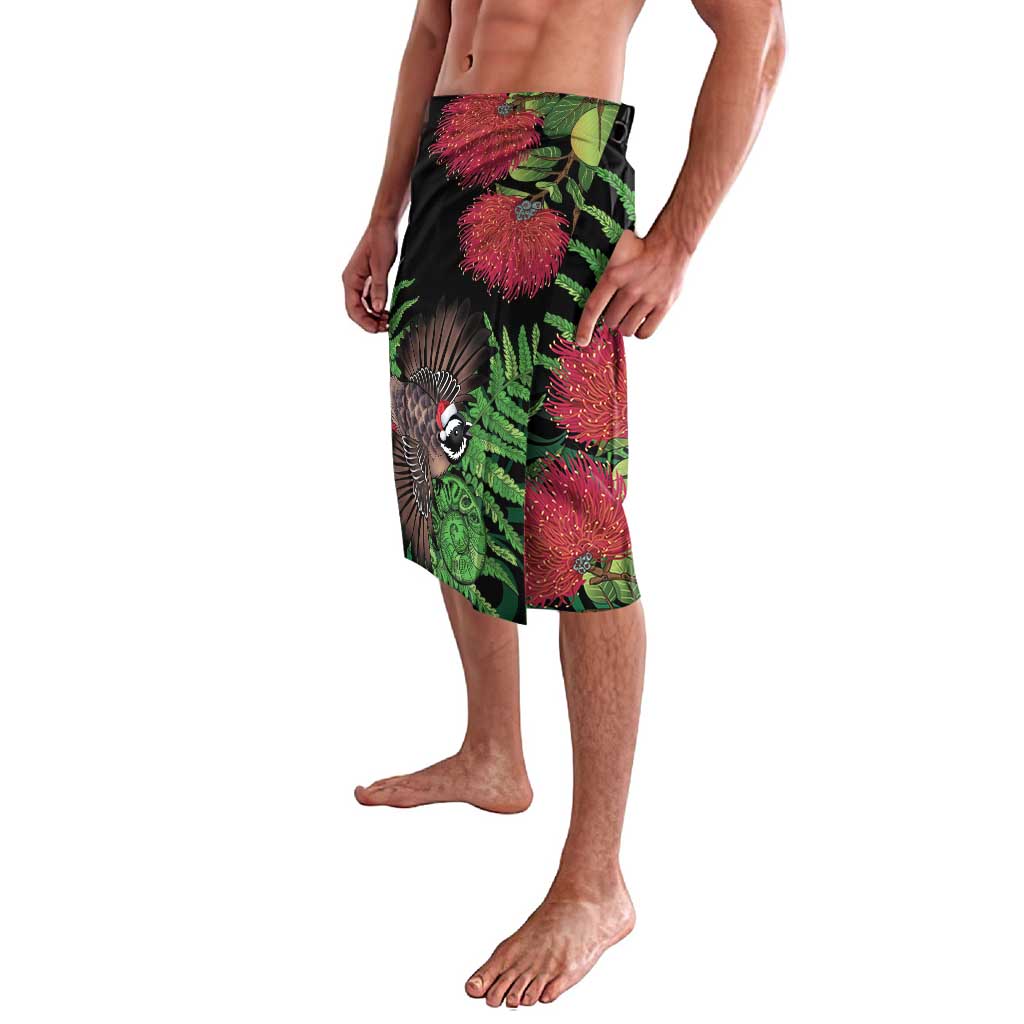 Meri Kirihimete New Zealand Lavalava Piwakawaka Koru Fern Mix Pohutukawa - Polynesian Pride