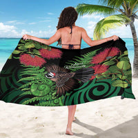 Meri Kirihimete New Zealand Sarong Piwakawaka Koru Fern Mix Pohutukawa - Polynesian Pride