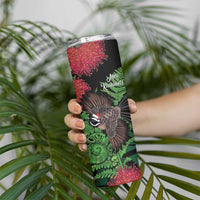 Meri Kirihimete New Zealand Skinny Tumbler Piwakawaka Koru Fern Mix Pohutukawa LT14 - Polynesian Pride