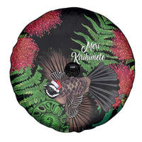 Meri Kirihimete New Zealand Spare Tire Cover Piwakawaka Koru Fern Mix Pohutukawa - Polynesian Pride