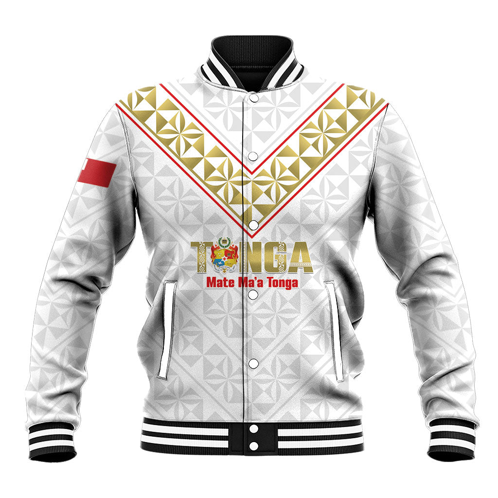 Mate Maa Tonga Rugby Custom Baseball Jacket 2026 Tongan Ngatu Pattern