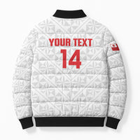 Mate Maa Tonga Rugby Custom Bomber Puffer Jacket 2026 Tongan Ngatu Pattern LT14 - Polynesian Pride