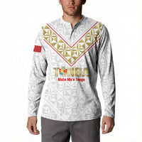 Mate Maa Tonga Rugby Custom Button Sweatshirt 2026 Tongan Ngatu Pattern LT14 - Polynesian Pride