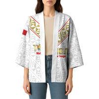 Mate Maa Tonga Rugby Custom Kimono 2026 Tongan Ngatu Pattern LT14 - Polynesian Pride