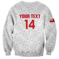 Mate Maa Tonga Rugby Custom Sweatshirt 2026 Tongan Ngatu Pattern LT14 - Polynesian Pride