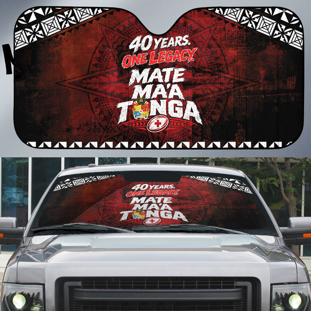 Mate Maa Tonga Rugby 2026 Auto Sun Shade 40 Years Anniversary One Legacy