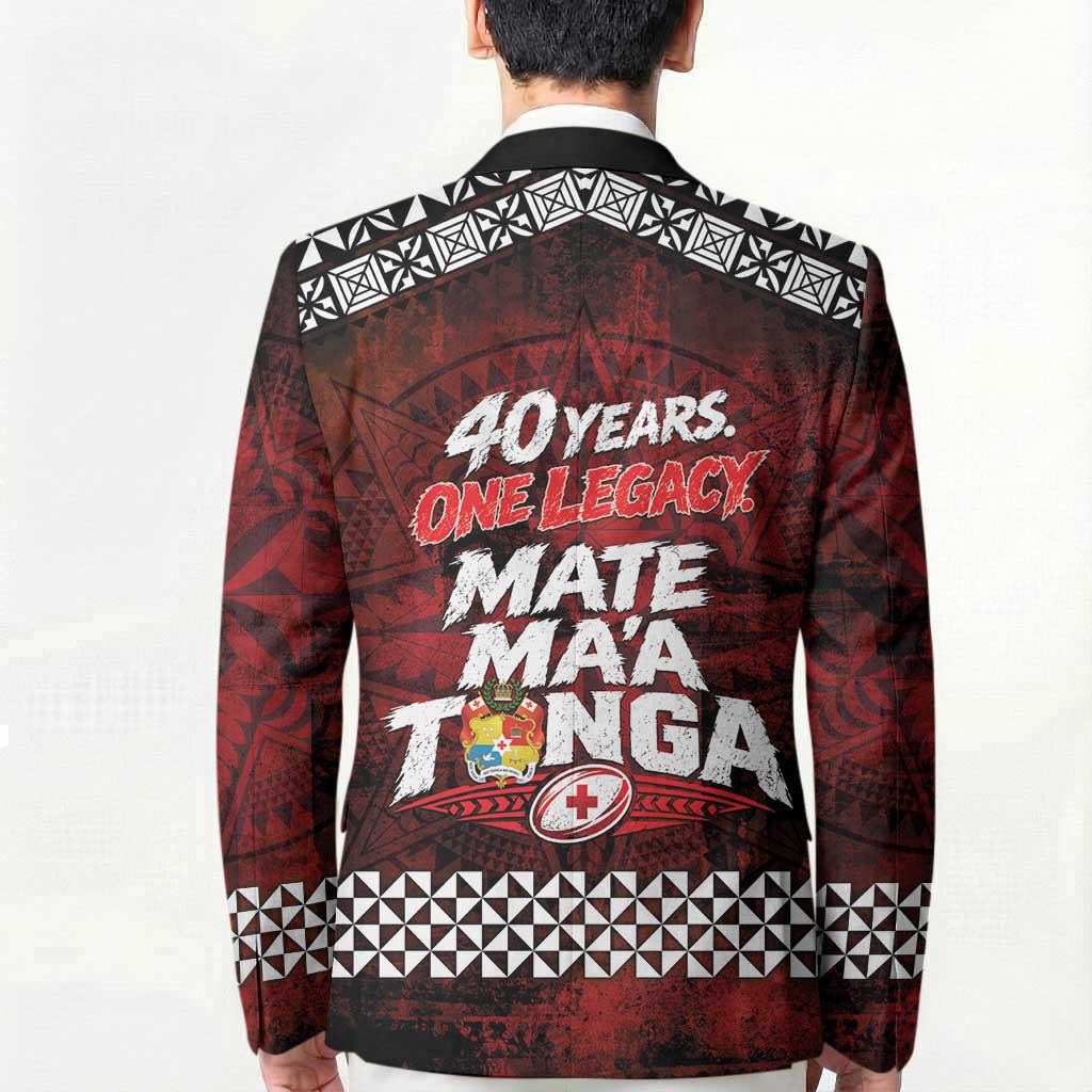 Mate Maa Tonga Rugby 2026 Blazer 40 Years Anniversary One Legacy LT14 - Polynesian Pride