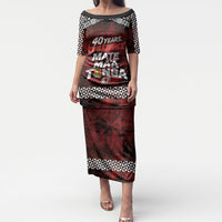 Mate Maa Tonga Rugby 2026 Puletasi 40 Years Anniversary One Legacy LT14 Long Dress Red - Polynesian Pride